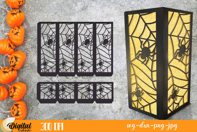 3D Paper Lantern Halloween. Design PaperCut 3D Paper Evgenyia Guschina 