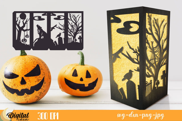 3D Paper Lantern Halloween. Halloween Decor PaperCut. 3D Paper Evgenyia Guschina 