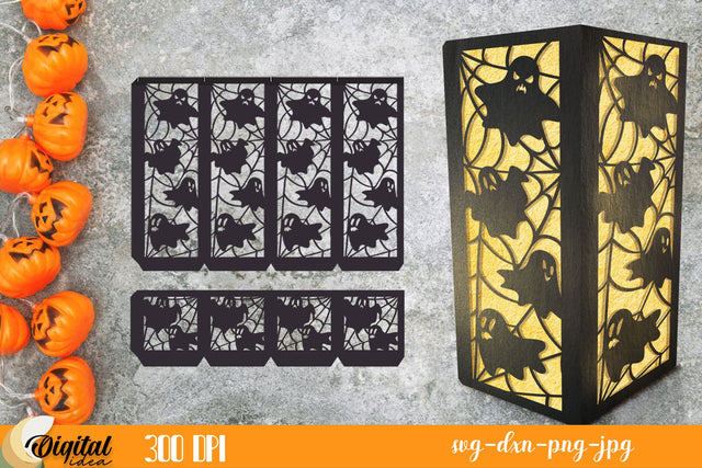 3D Paper Lantern Halloween. PaperCut Design 3D Paper Evgenyia Guschina 