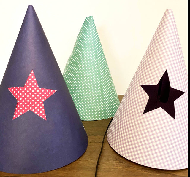 3D Party Hats! Cone Style 2 Versions Create Your Own Party Hats! 3D Paper Maple & Olive Designs 