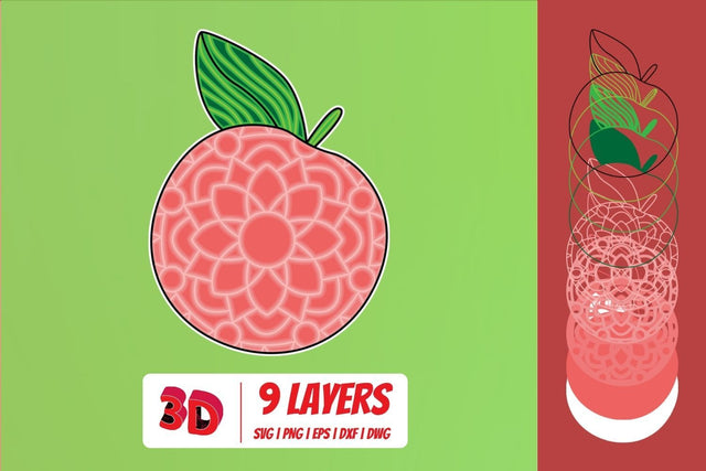 3D Peach SVG Cut File SVG SvgOcean 