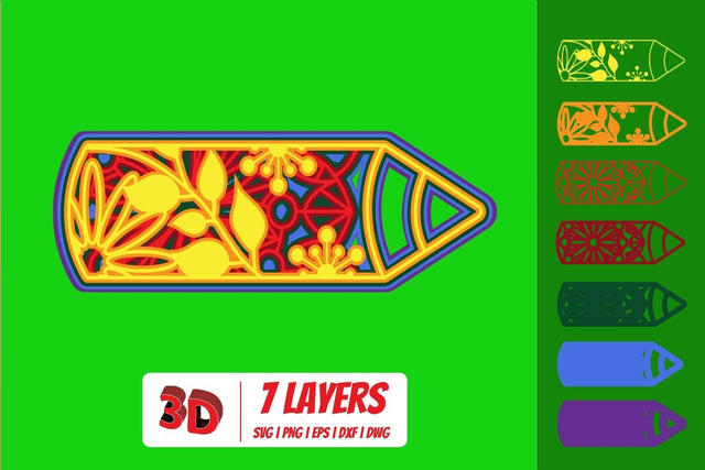 3D Pencil SVG Cut File SVG SvgOcean 