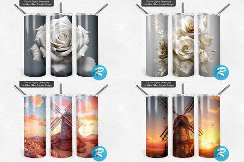 3D Png Tumbler Bundle Sublimation Regulrcrative 