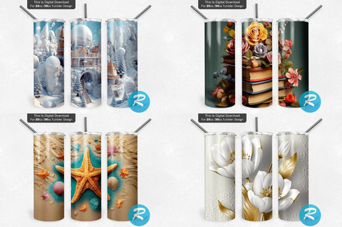 3D Png Tumbler Bundle Sublimation Regulrcrative 