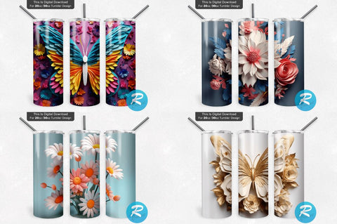 3D Png Tumbler Bundle Sublimation Regulrcrative 