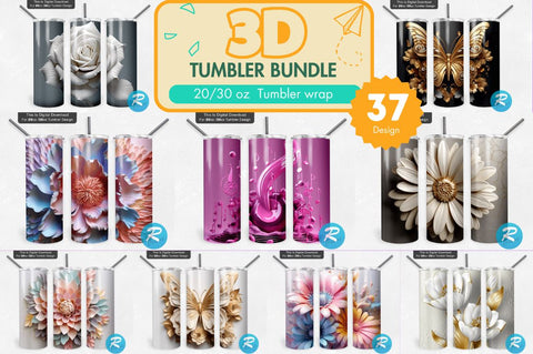 3D Png Tumbler Bundle Sublimation Regulrcrative 