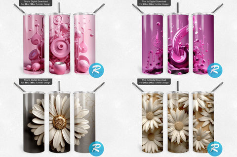 3D Png Tumbler Bundle Sublimation Regulrcrative 