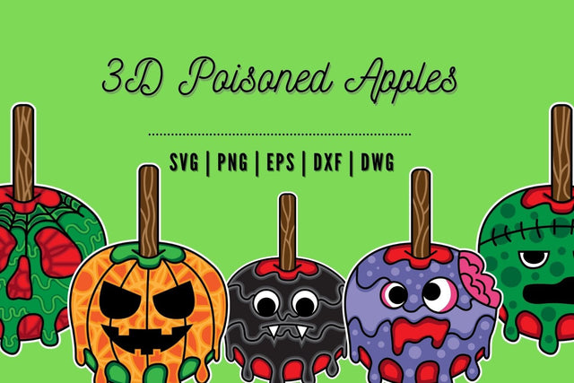 3D Poisoned Apples SVG Bundle SVG SvgOcean 