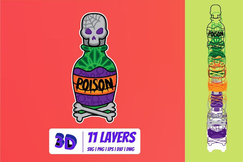 3D Poisoned Bottle SVG Bundle SVG SvgOcean 