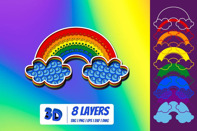 3D Pride Rainbow SVG SVG SvgOcean 