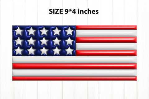 3D Puff American Flag Sublimation. Mug Wrap PNG Sublimation Olga Terlyanskaya 