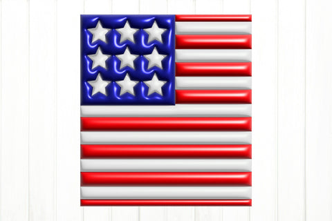 3D Puff American Flag Sublimation. Tumbler Wrap PNG Sublimation Olga Terlyanskaya 