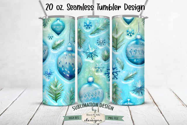 3D Puff Christmas Ornament | 20 oz Seamless Tumbler Design Sublimation Ewe-N-Me Designs 