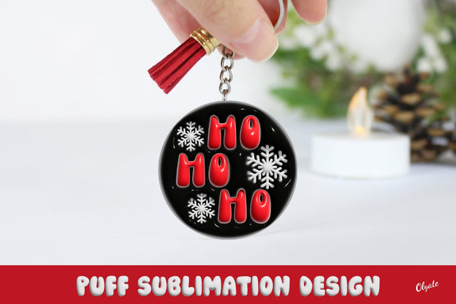3D Puff Sublimation. Christmas Keychain PNG Sublimation Olga Terlyanskaya 