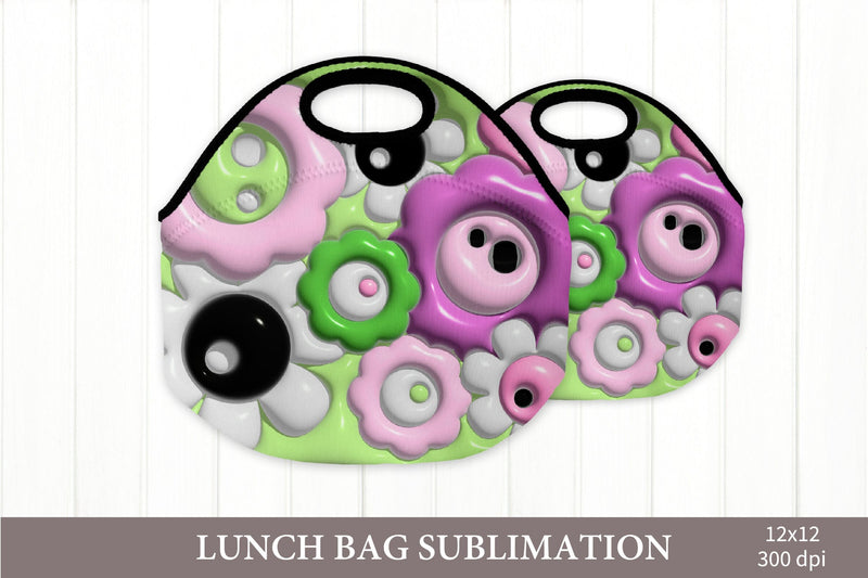 3D Puff Sublimation Lunch Bag. Lunch Bag Wrap Sublimation Olga Terlyanskaya 