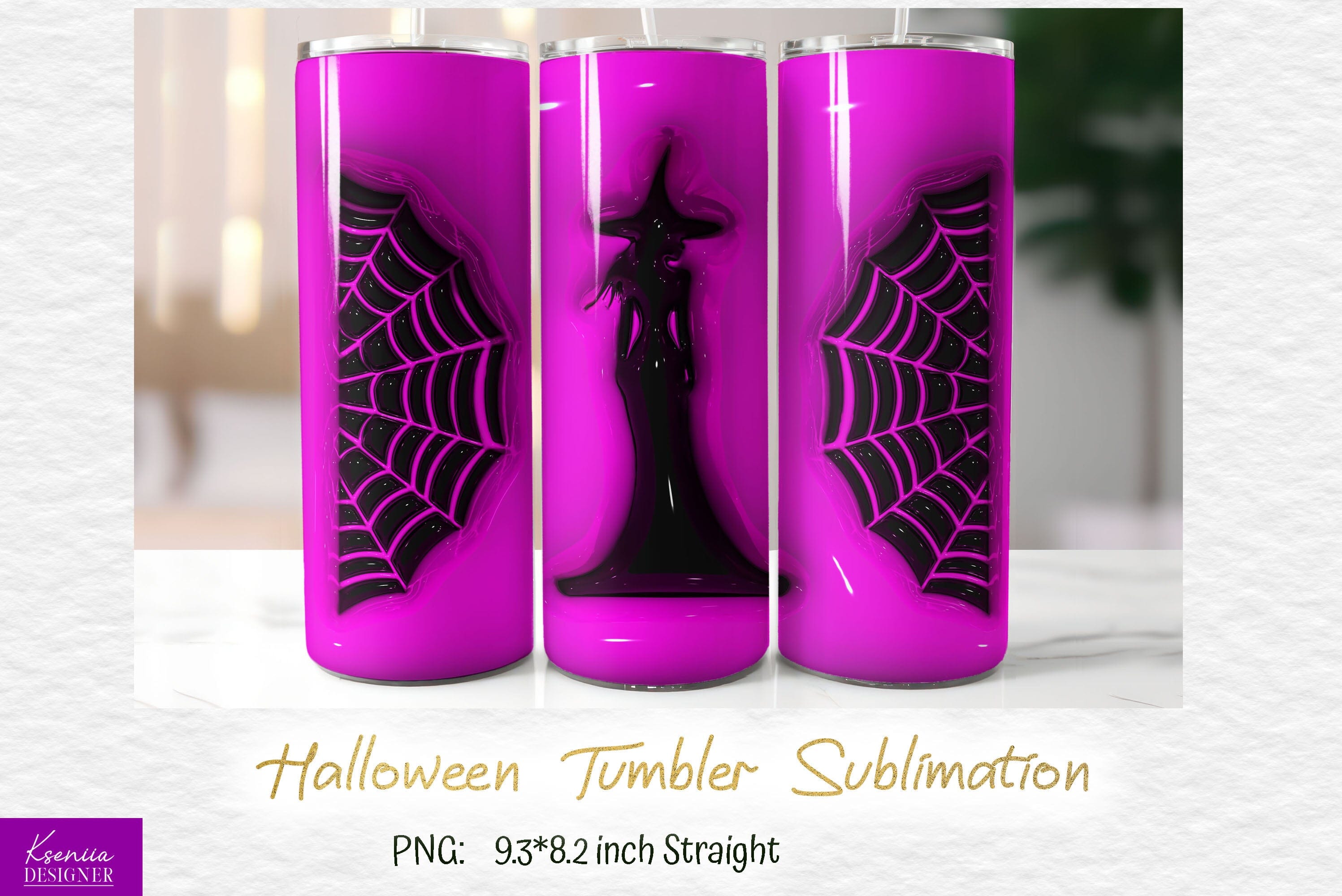 Purple Halloween Drip Tumbler, Sublimation Tumbler