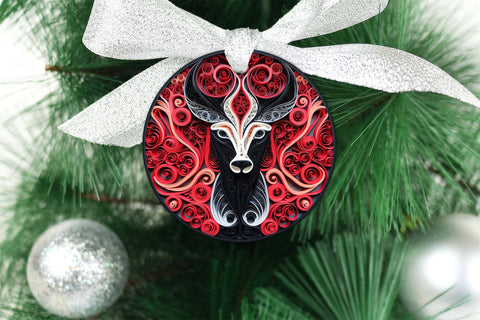 3D Quilling Christmas Ornaments Bundle Sublimation Designs by Ira 