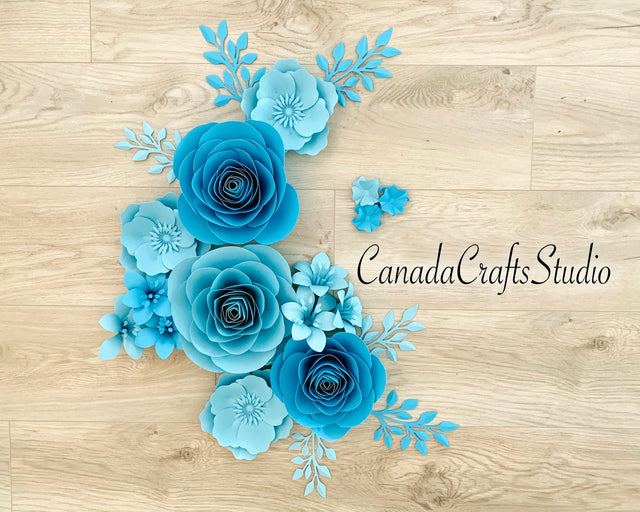 3D Rose Paper flower Bundle 14 SVG CanadaCraftsStudio 