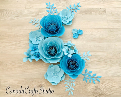 3D Rose Paper flower Bundle 14 SVG CanadaCraftsStudio 