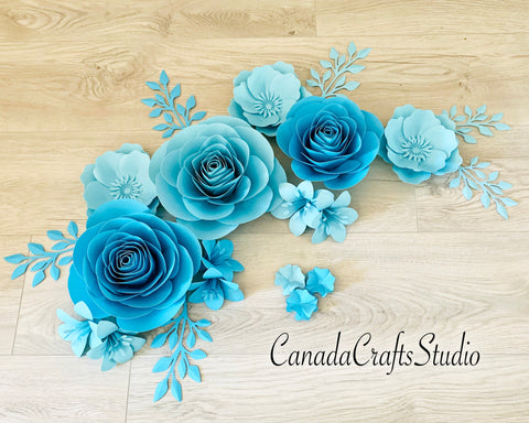 3D Rose Paper flower Bundle 14 SVG CanadaCraftsStudio 