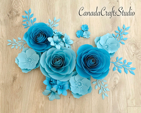 3D Rose Paper flower Bundle 14 SVG CanadaCraftsStudio 