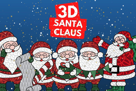 3D Santa Claus SVG Bundle SVG SvgOcean 