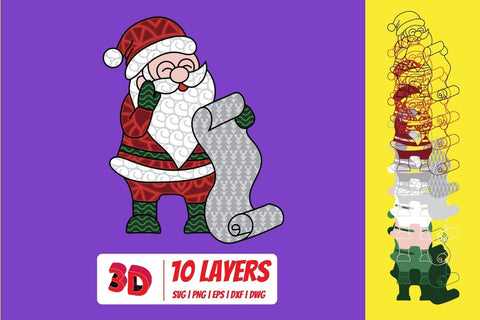 3D Santa Claus SVG Bundle SVG SvgOcean 