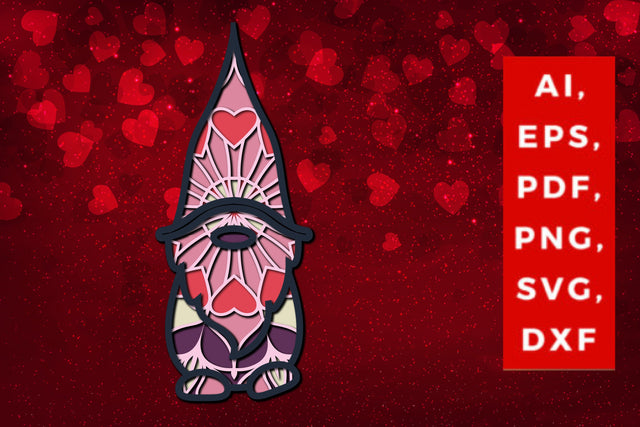 3D Santa Claus Valentine multi-layer SVG, Layered Santa Claus, Papercut Santa Claus, Valentine Mandala SVG MD JOYNAL ABDIN 