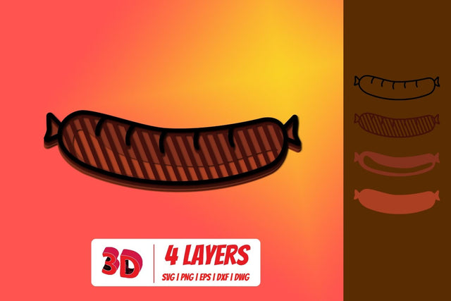 3D Sausage SVG SVG SvgOcean 