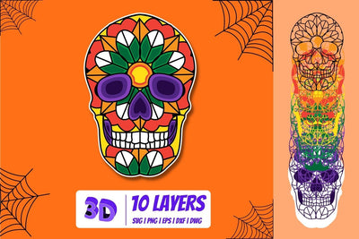 3D Scull SVG Cut File SVG SvgOcean 