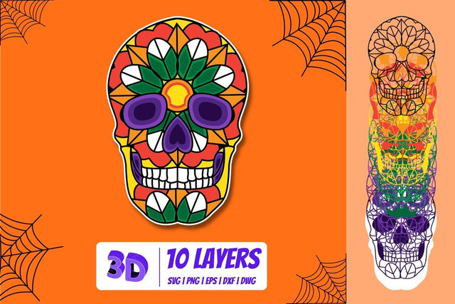 3D Scull SVG Cut File SVG SvgOcean 