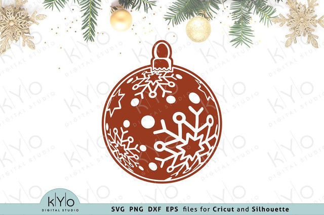3D Snowflake Christmas Tree Ball Svg Dxf Png Eps Files SVG kYo Digital Studio 