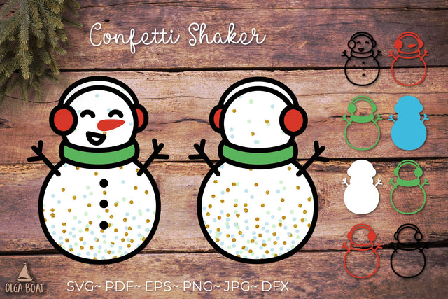3d Snowman layered papercut | Christmas Confetti Shaker 3D Paper Olga Boat Design 