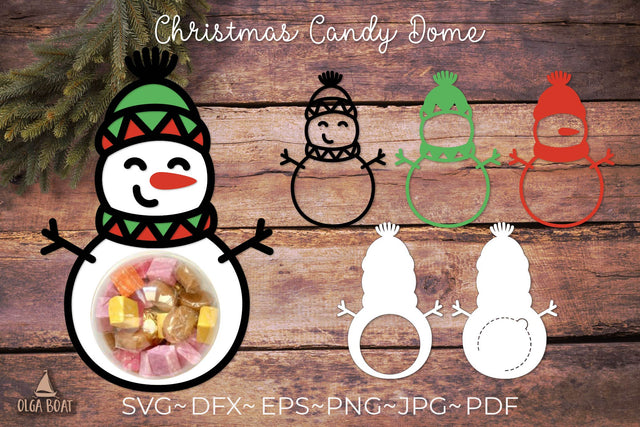 3d Snowman layered papercut svg, Christmas candy dome holder 3D Paper Olga Boat Design 