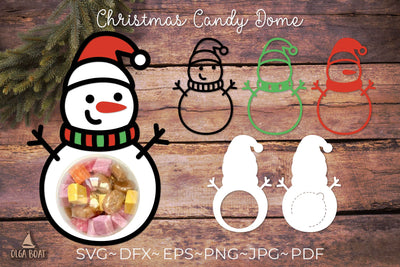 3d Snowman layered svg | Christmas candy dome holder 3D Paper Olga Boat Design 
