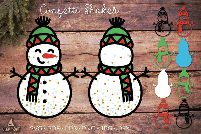 3d Snowman layered svg | Confetti Shaker paper cut 3D Paper Olga Boat Design 