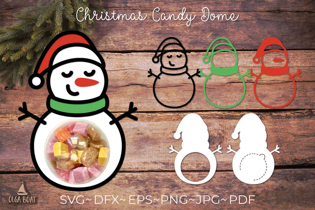 3d Snowman Paper candy ornament | Christmas Candy Dom svg 3D Paper Olga Boat Design 