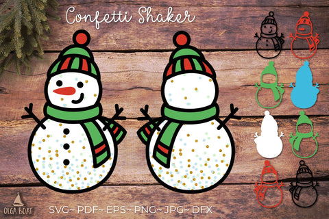 3d Snowman svg Bundle | Confetti Shaker Christmas Games 3D Paper Olga Boat Design 