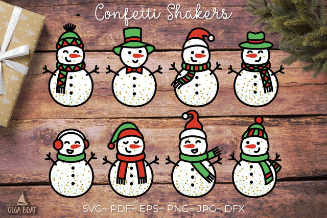 3d Snowman svg Bundle | Confetti Shaker Christmas Games 3D Paper Olga Boat Design 