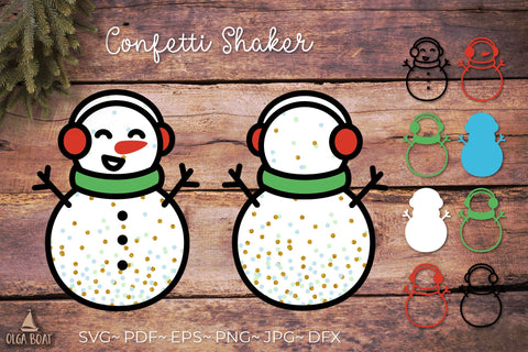 3d Snowman svg Bundle | Confetti Shaker Christmas Games 3D Paper Olga Boat Design 