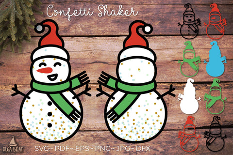 3d Snowman svg Bundle | Confetti Shaker Christmas Games 3D Paper Olga Boat Design 