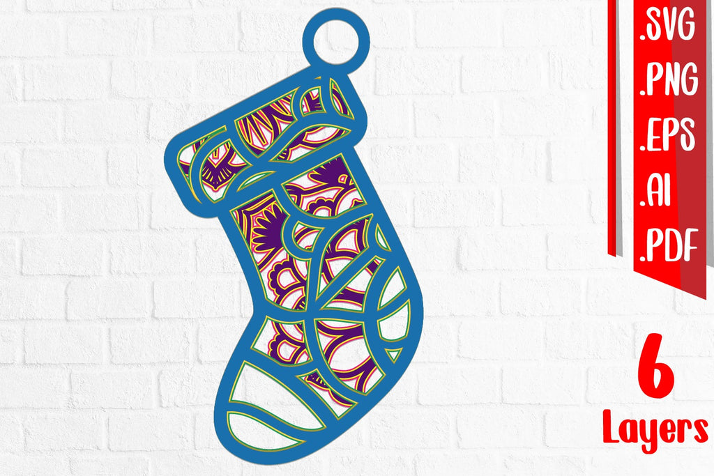3D Sock Layered Cut Files - So Fontsy