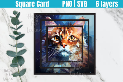 3D Square Card Sublimation Sublimation Helga Art 