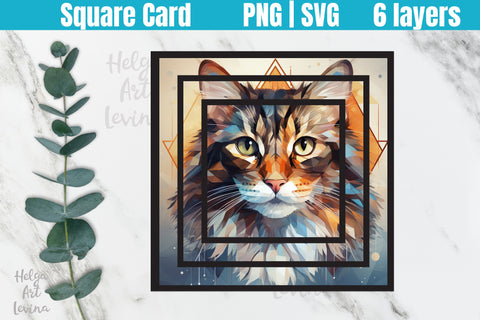 3D Square Card Sublimation Sublimation Helga Art 