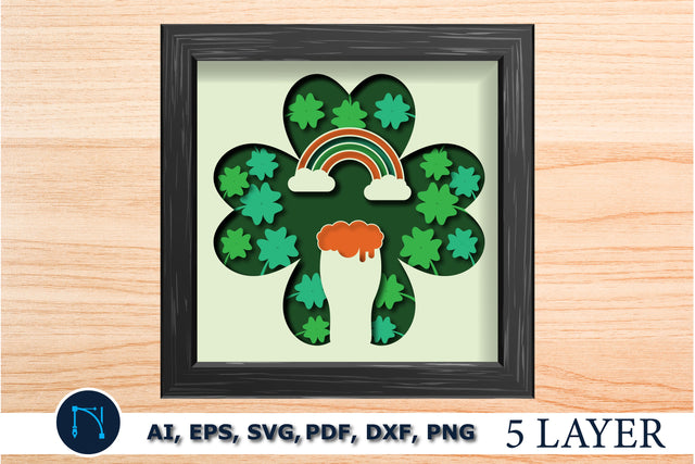 3d st Patrick’s day layer Shadow Box SVG SVG MD JOYNAL ABDIN 