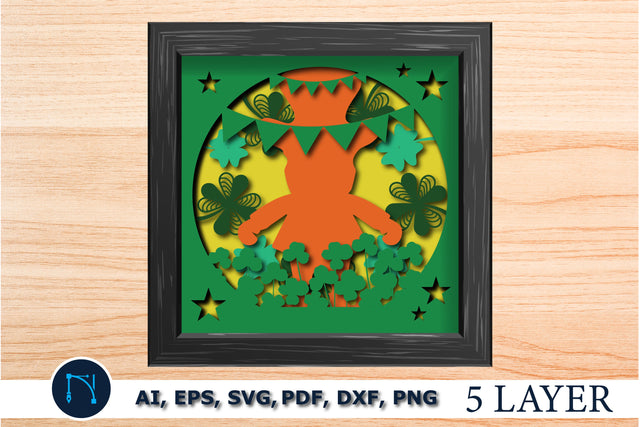 3d st Patrick’s day layer Shadow Box SVG SVG MD JOYNAL ABDIN 