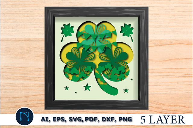 3d st Patrick’s day layer Shadow Box SVG SVG MD JOYNAL ABDIN 