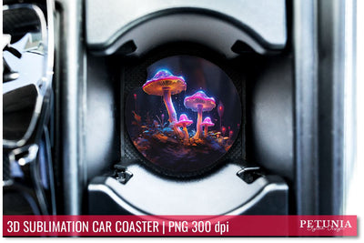 3D Sublimation Car Coaster | Car Coaster Sublimation Design Sublimation Petunia Digital Design 
