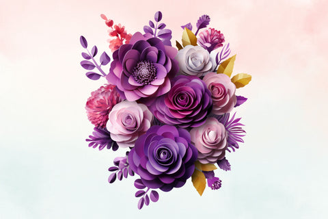 3d sublimation Purple Floral Bouquet Clipart Sublimation FloridPrintables 