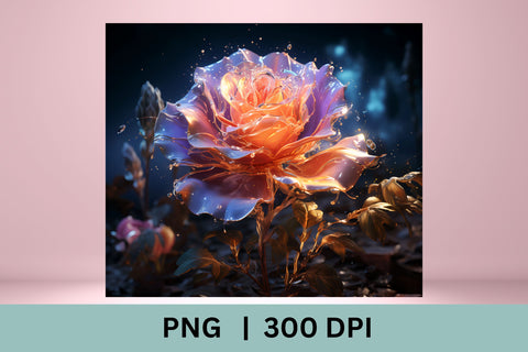 3D Sublimation Tumbler | 20oz Skinny Tumbler | 3D Flowers Sublimation FloridPrintables 